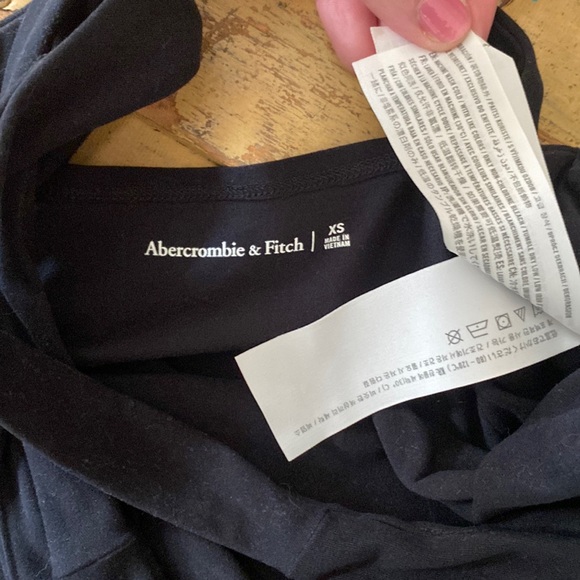 ABERCROMBIE & FITCH CROP TOP CROSS BACK TANK TOP BLACK XS - Picture 10 of 16